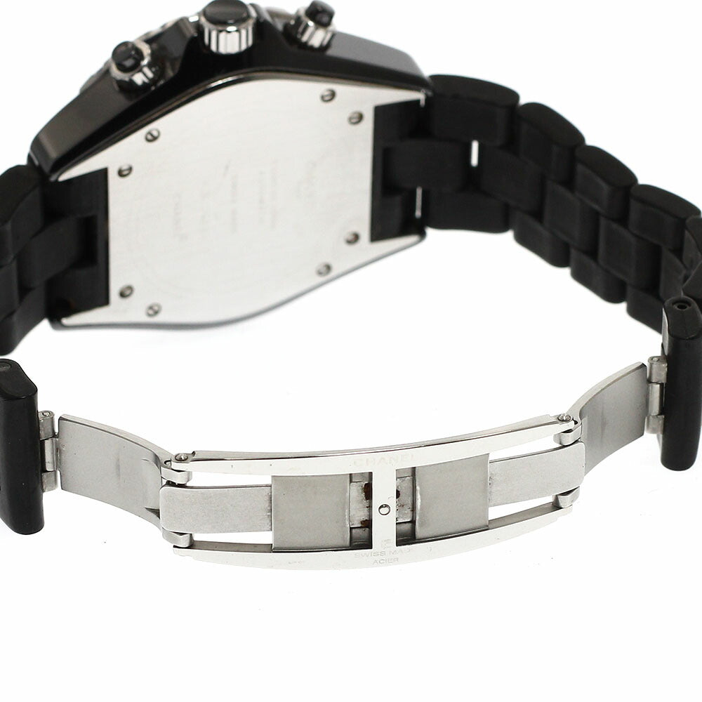 CHANEL H0939 J12 Black Ceramic Chronograph Automatic Men's Watch with Warranty Card