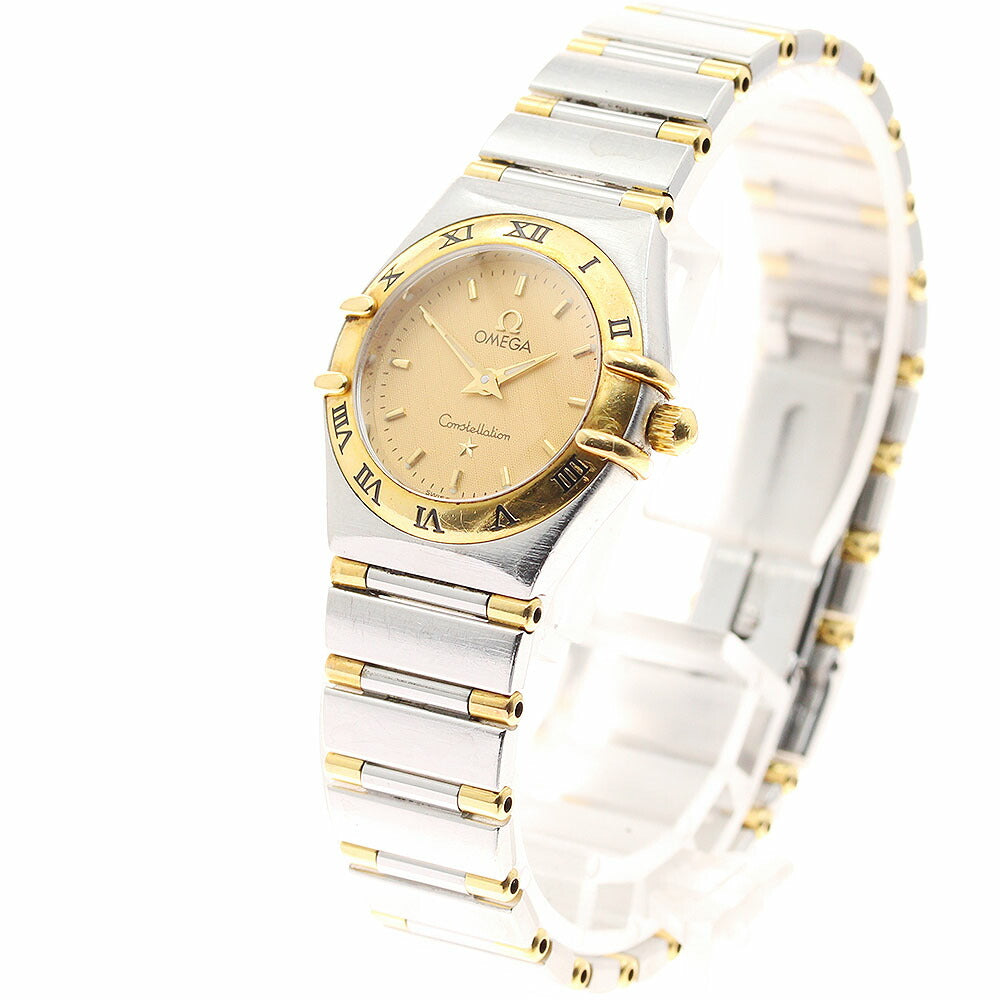 OMEGA 1362.10 Constellation Mini YG Bezel Half Bar Quartz Ladies Watch with Warranty