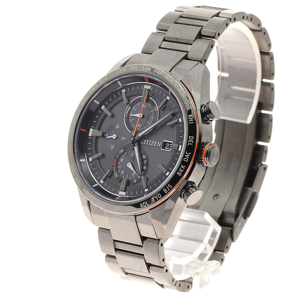CITIZEN H800-T025871/AT8185-62E Act Line Black Titanium Eco-Drive Solar Radio-Controlled Men's Watch Excellent Condition with Box and Warranty.
