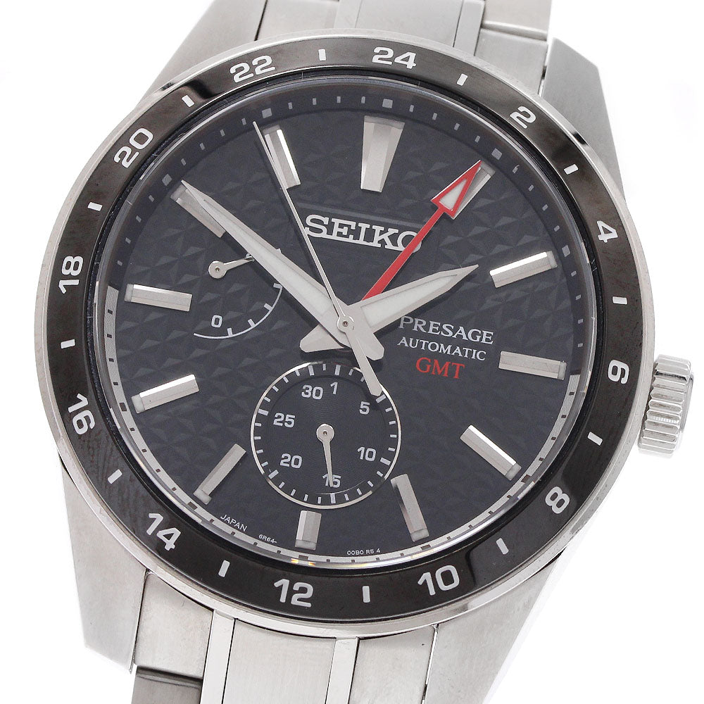 SEIKO SARF005/6R64-00C0 Presage GMT Automatic Men's Watch Excellent Condition with Box and Warranty Card