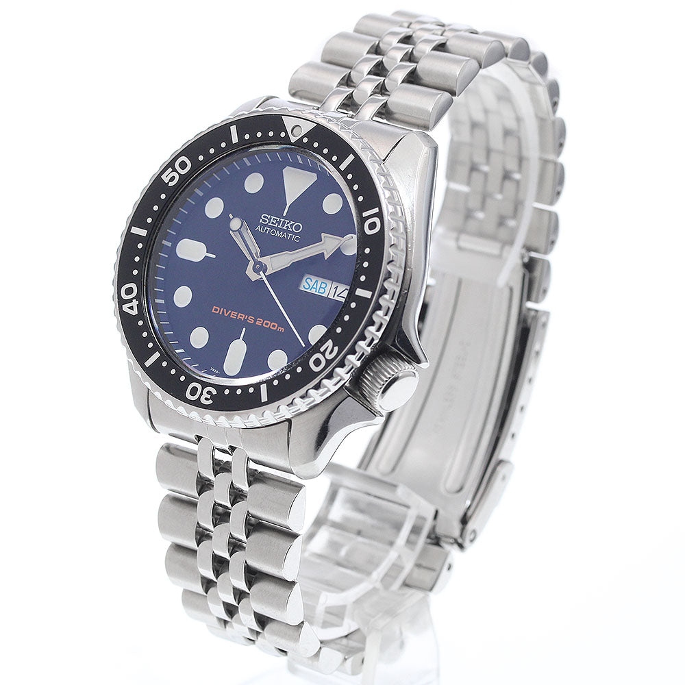 SEIKO 7S26-0020 Diver's Black Boy Import Model Day-Date Automatic Men's Watch with Inner Box and Warranty Card