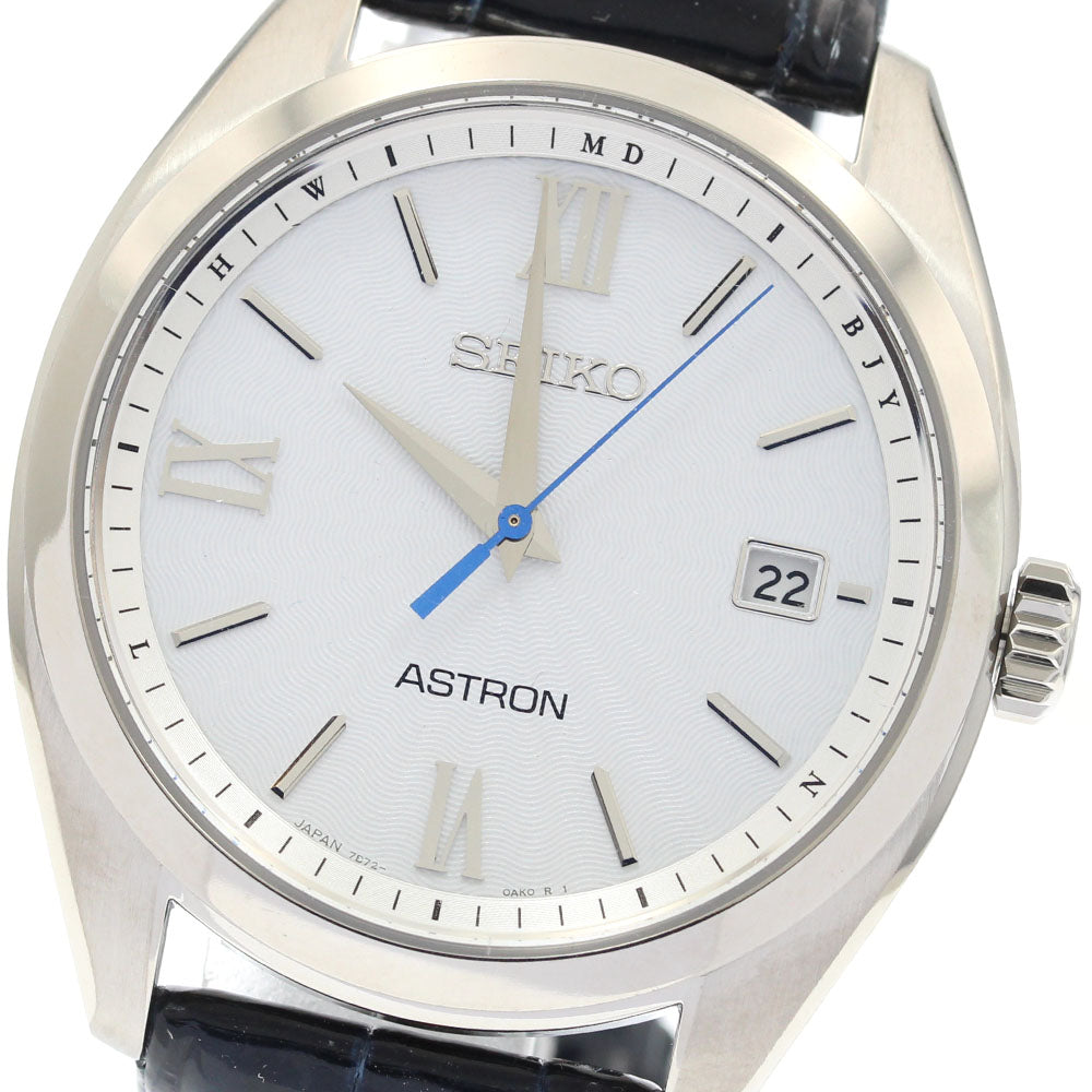 SEIKO SBXY035/7B72-0AD0 Astron Origin Date Solar Radio Controlled Men's Watch Excellent Condition with Box and Warranty Card