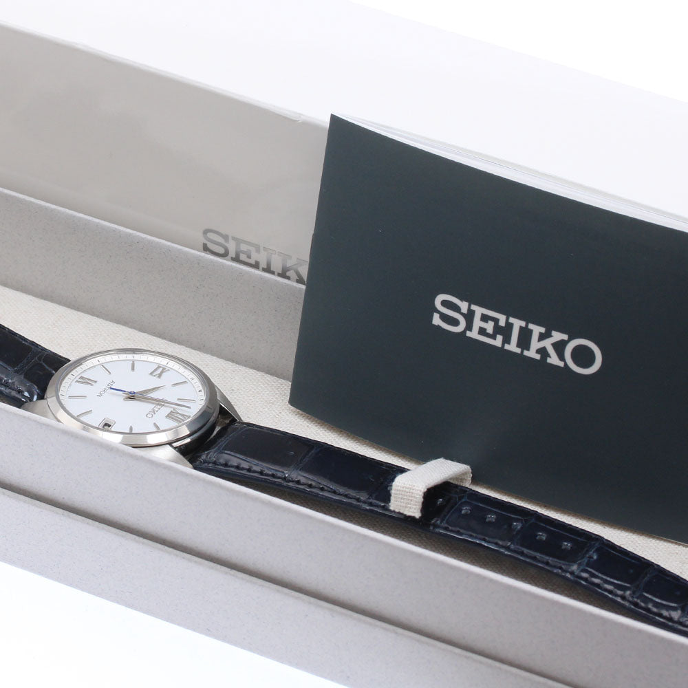 SEIKO SBXY035/7B72-0AD0 Astron Origin Date Solar Radio Controlled Men's Watch Excellent Condition with Box and Warranty Card