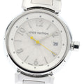 LOUIS VUITTON Q121K Tambour Date Quartz Ladies Watch with Box and Warranty Card