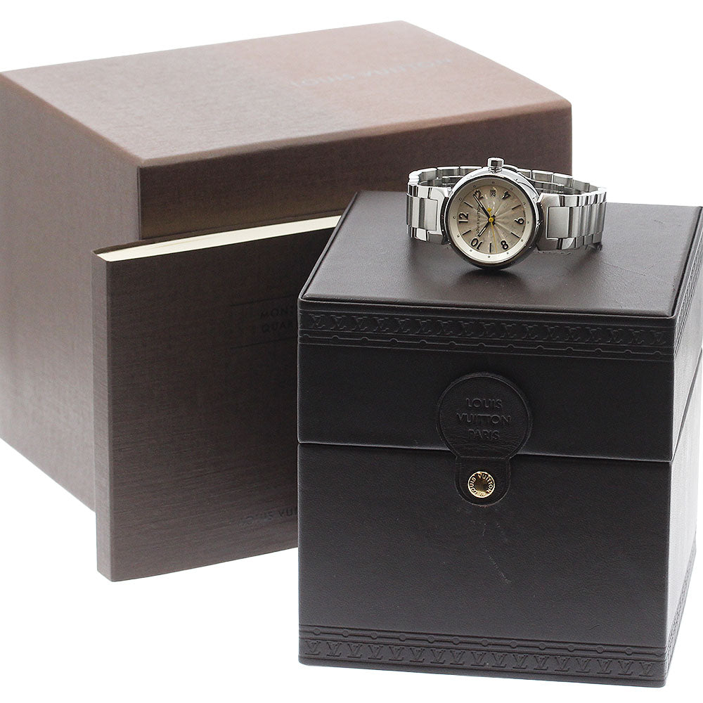LOUIS VUITTON Q121K Tambour Date Quartz Ladies Watch with Box and Warranty Card