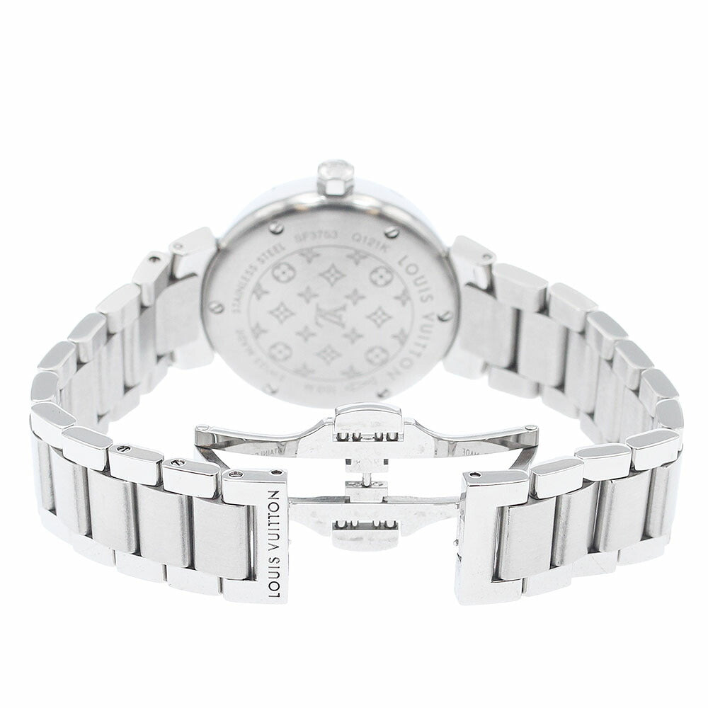 LOUIS VUITTON Q121K Tambour Date Quartz Ladies Watch with Box and Warranty Card