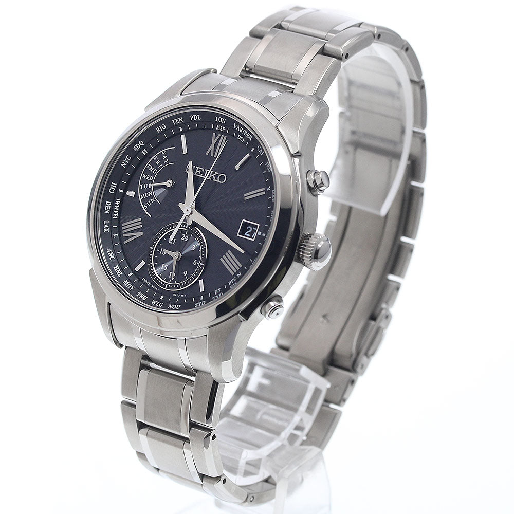 SEIKO SAGA309/8B63-0AY0 Brightz Day-Date Solar Radio-Controlled Men's Watch Excellent Condition with Box and Warranty.