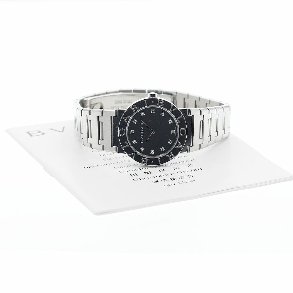 BVLGARI BB26SS Bulgari 12-Diamond Quartz Women's Watch Excellent Condition with Warranty.