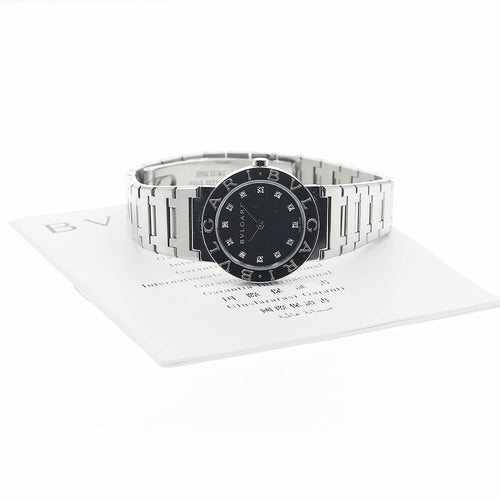 BVLGARI BB26SS Bulgari 12-Diamond Quartz Women's Watch Excellent Condition with Warranty.