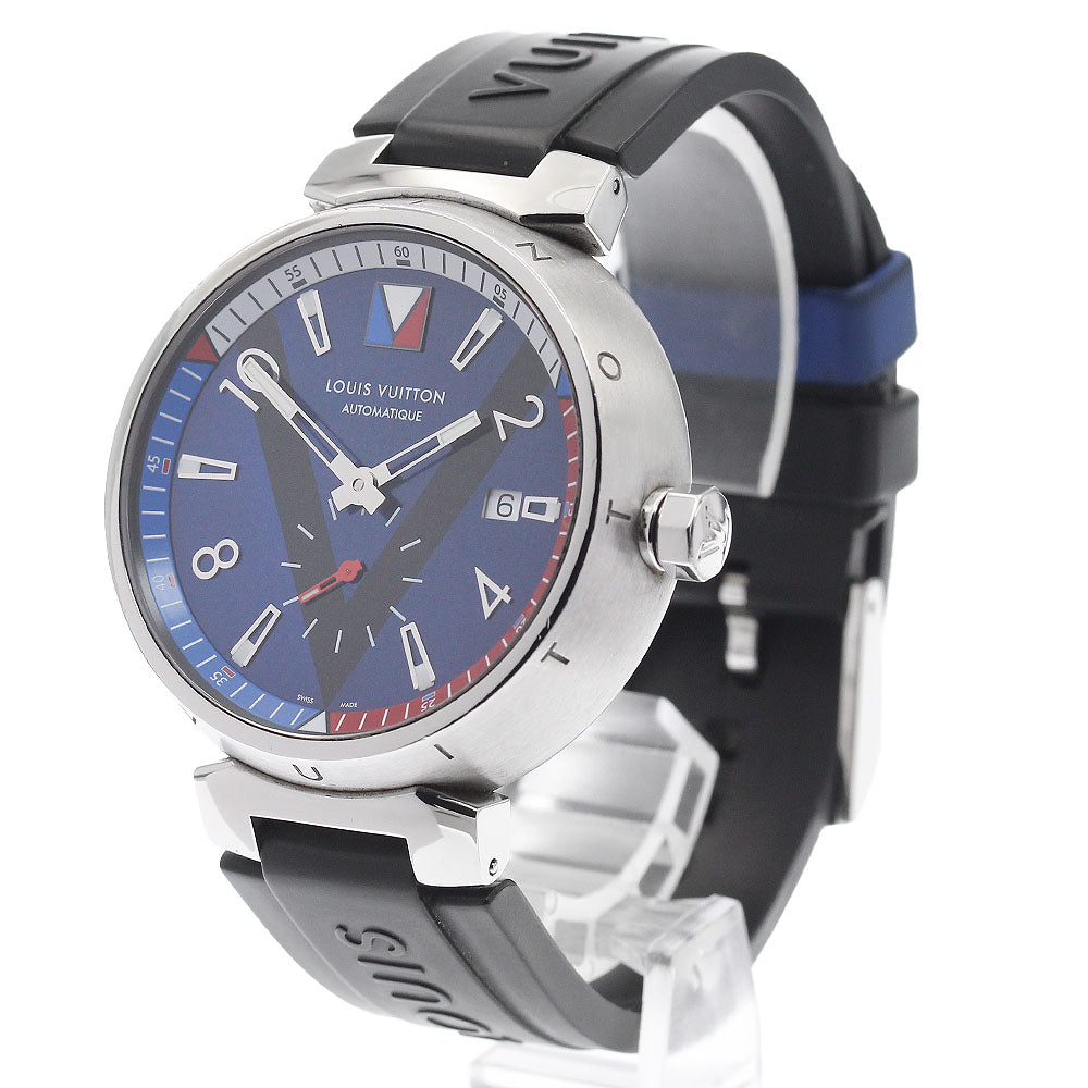 LOUIS VUITTON Q1D21 Tambour V-line Small Seconds Automatic Men's Watch with Box and Warranty Card