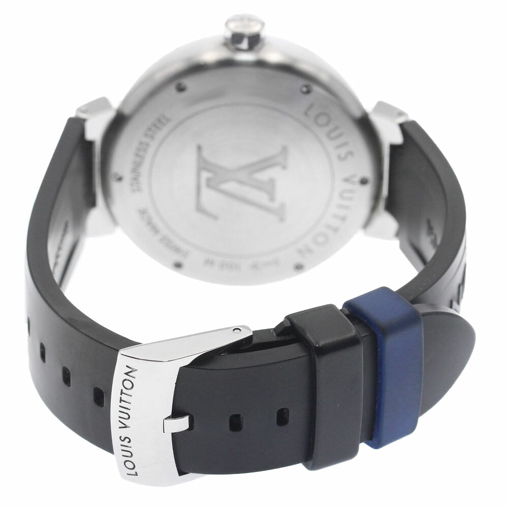 LOUIS VUITTON Q1D21 Tambour V-line Small Seconds Automatic Men's Watch with Box and Warranty Card