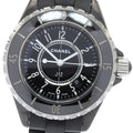 CHANEL H0681 J12 Black Ceramic Date Quartz Ladies Watch with Warranty Card