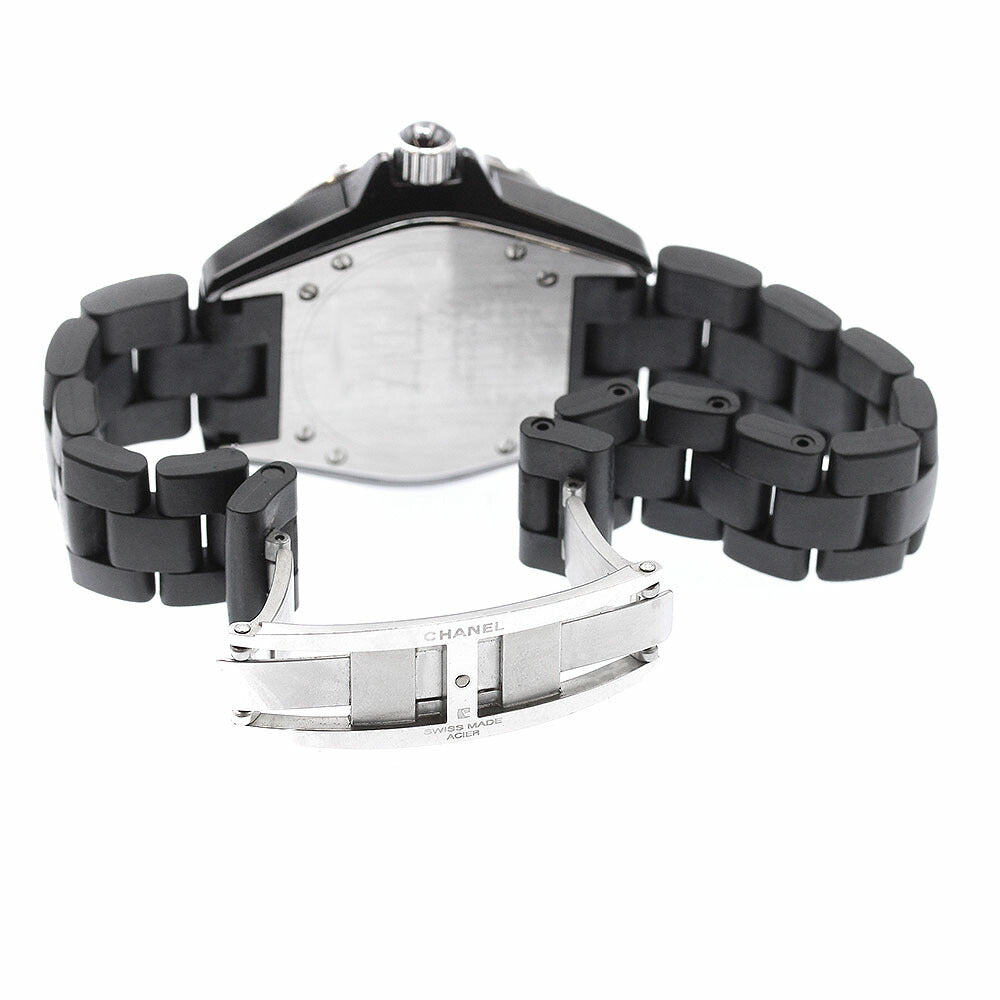 CHANEL H0681 J12 Black Ceramic Date Quartz Ladies Watch with Warranty Card