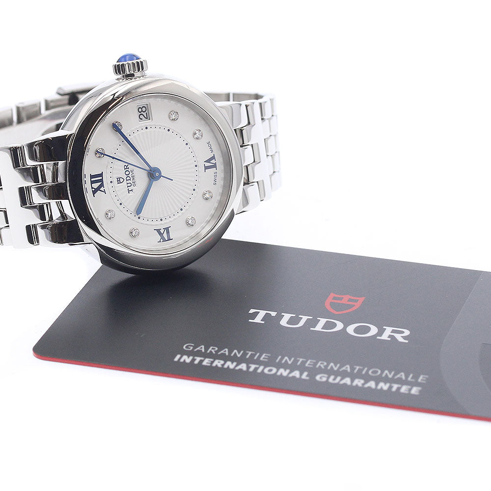 TUDOR 35800 Claire de Rose 8P Diamond Date Automatic Boys' Watch Excellent Condition with Warranty.