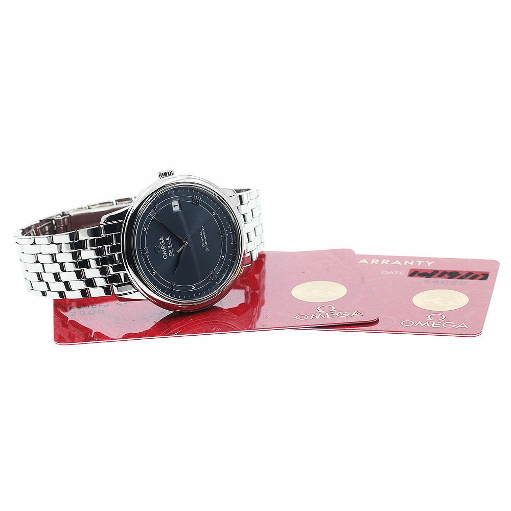 OMEGA 424.10.37.20.03.002 De Ville Prestige Co-Axial Date Automatic Men's Watch Excellent Condition with Warranty.