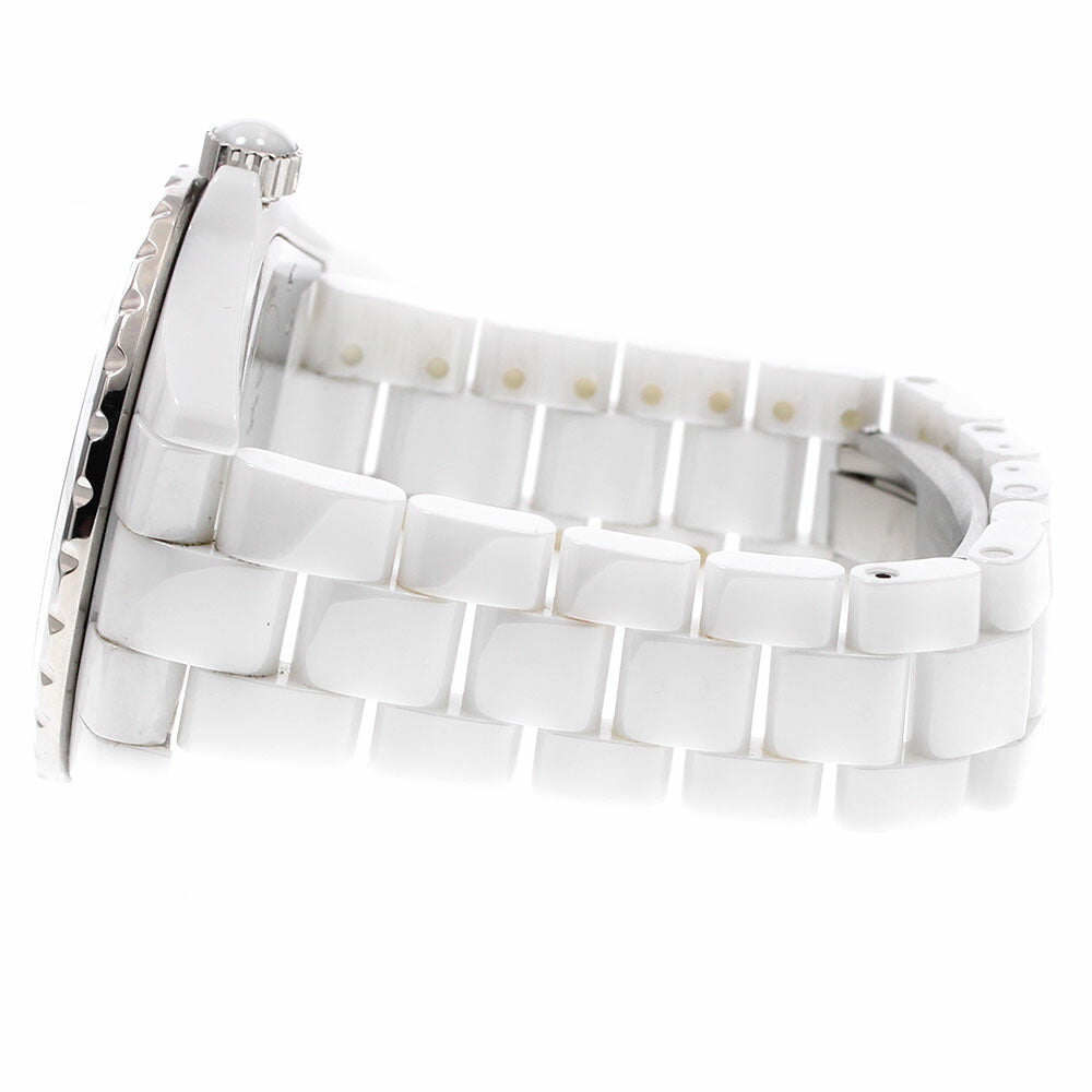 CHANEL H2981 J12 White Ceramic Automatic Men's Watch with Warranty Card