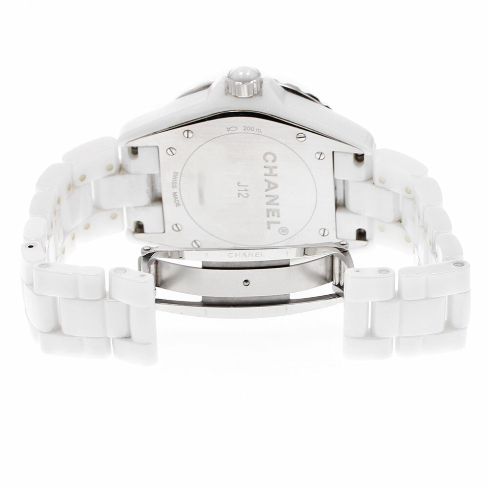 CHANEL H2981 J12 White Ceramic Automatic Men's Watch with Warranty Card
