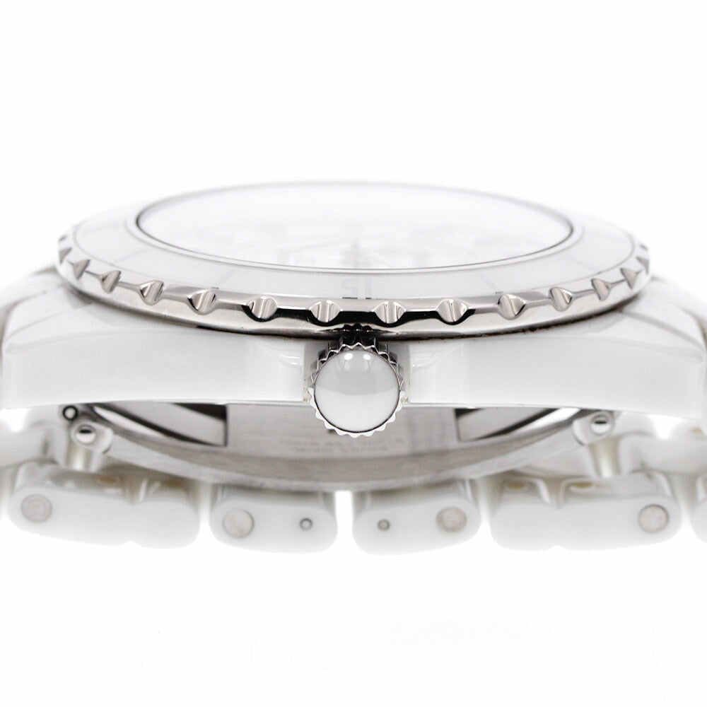 CHANEL H2981 J12 White Ceramic Automatic Men's Watch with Warranty Card