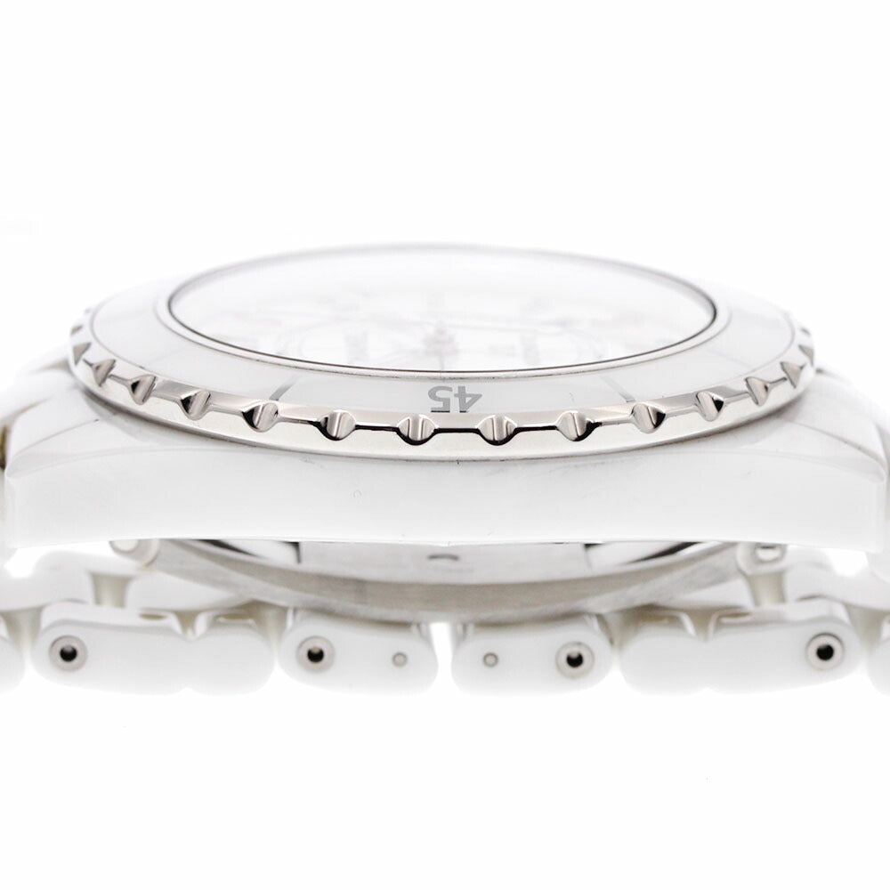 CHANEL H2981 J12 White Ceramic Automatic Men's Watch with Warranty Card