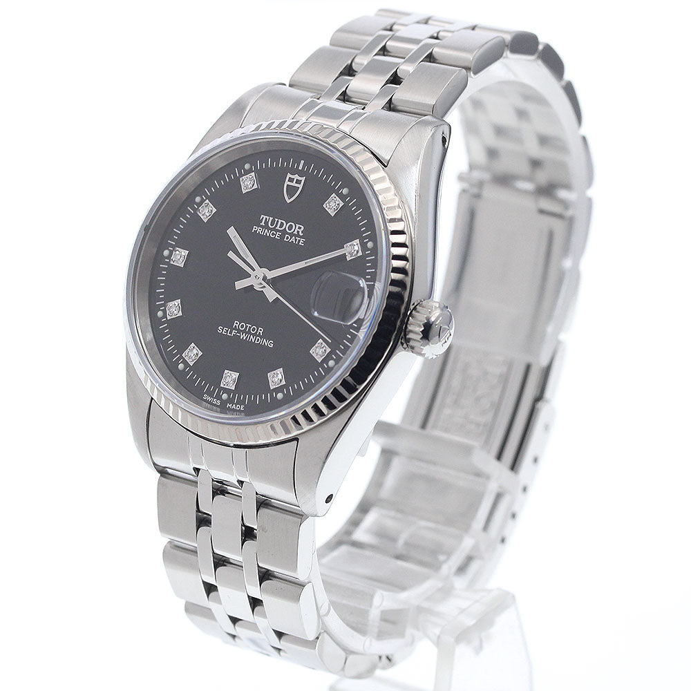 TUDOR 72034 Prince Date 10P Diamond WG Bezel Automatic Boys' Watch