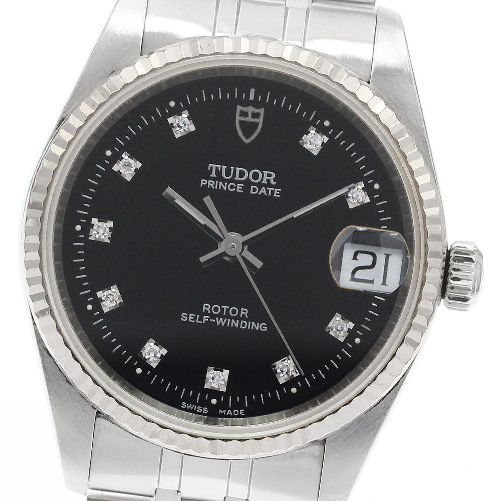 TUDOR 72034 Prince Date WG Bezel 10P Diamond Automatic Boys' Watch
