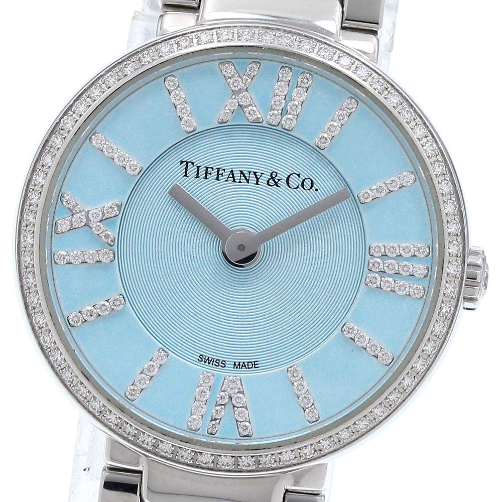 TIFFANY&Co. Ref.63320811 Atlas Diamond Bezel Quartz Ladies Watch (Good Condition)