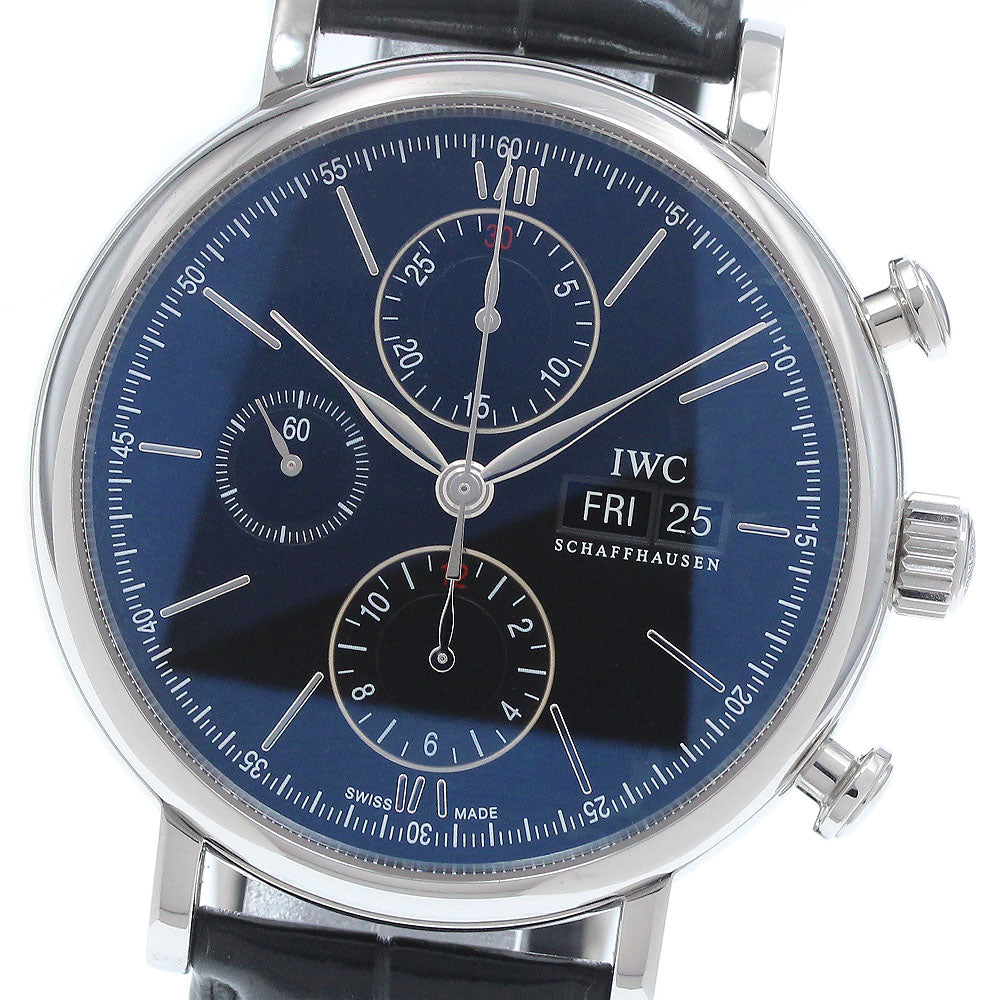 IWC SCHAFFHAUSEN IW391008 Portofino Day-Date Chronograph Automatic Men's Watch Excellent Condition with Warranty.