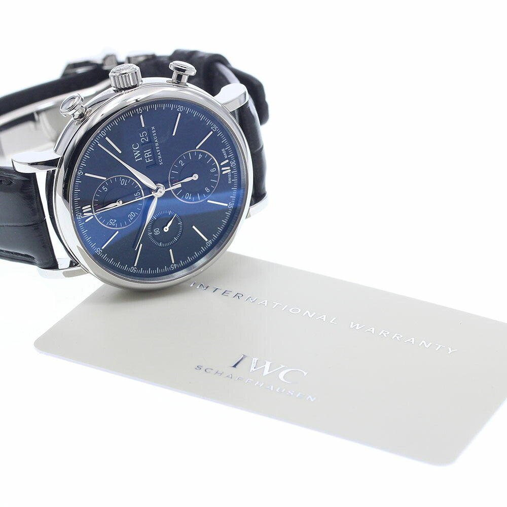 IWC SCHAFFHAUSEN IW391008 Portofino Day-Date Chronograph Automatic Men's Watch Excellent Condition with Warranty.