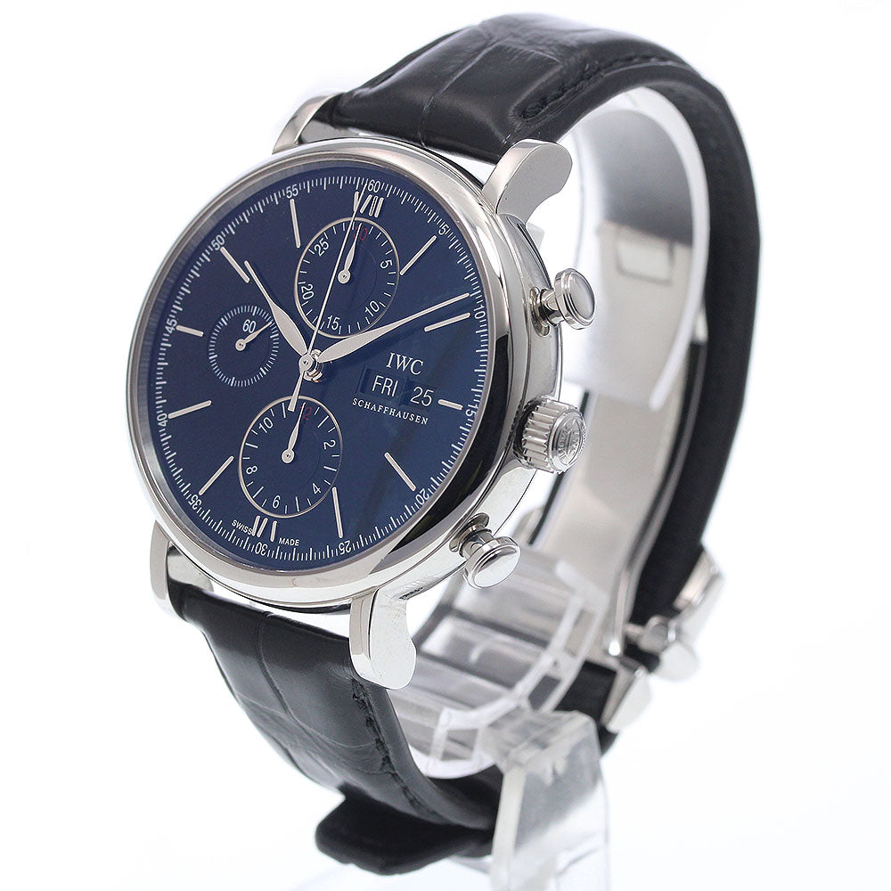 IWC SCHAFFHAUSEN IW391008 Portofino Day-Date Chronograph Automatic Men's Watch Excellent Condition with Warranty.