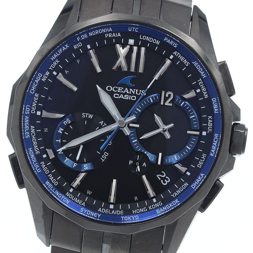 CASIO OCW-S3400B-1AJF Oceanus Manta Day-Date Solar Radio-Controlled Men's Watch (Good Condition)