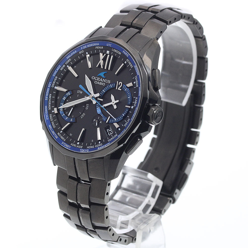 CASIO OCW-S3400B-1AJF Oceanus Manta Day-Date Solar Radio-Controlled Men's Watch (Good Condition)