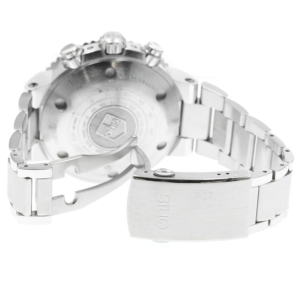 ORIS 01 774 7743 4155 Aquis Chronograph Date Automatic Men's Watch Excellent Condition with Box and Warranty Card