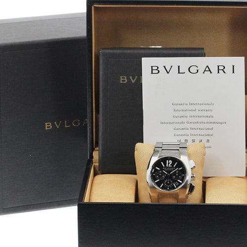 BVLGARI EG35SCH Ergon Chronograph Automatic Boys' Watch with Box and Warranty Card