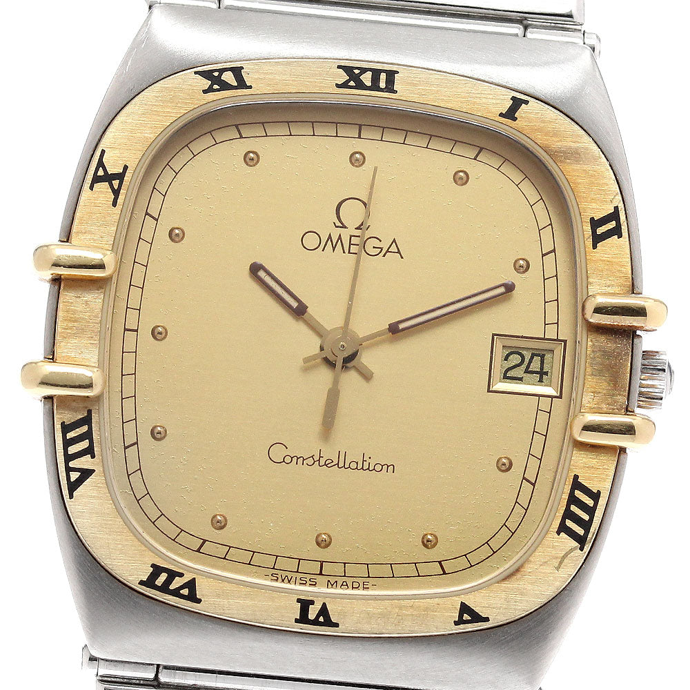 OMEGA Constellation YG Bezel Date Quartz Men's Watch