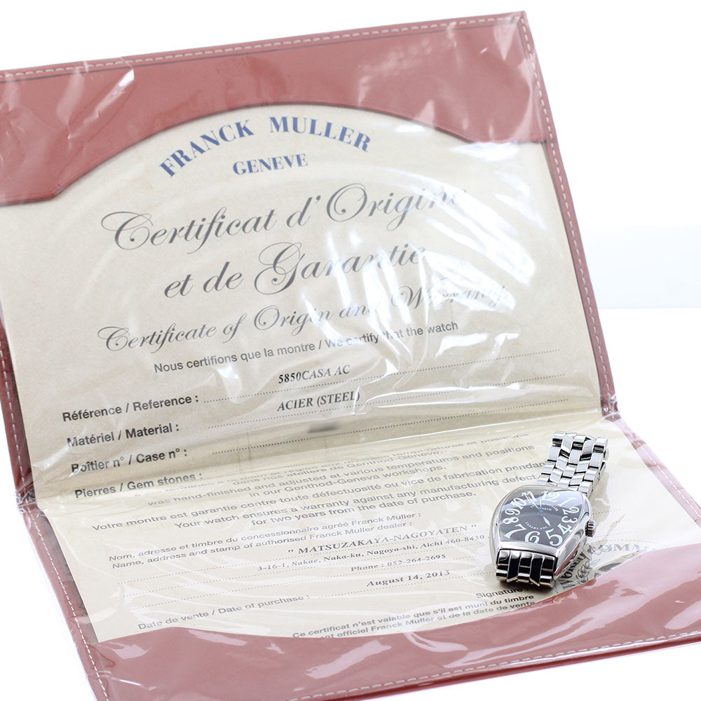 FRANCK MULLER 5850 Casablanca Automatic Men's Watch with Warranty