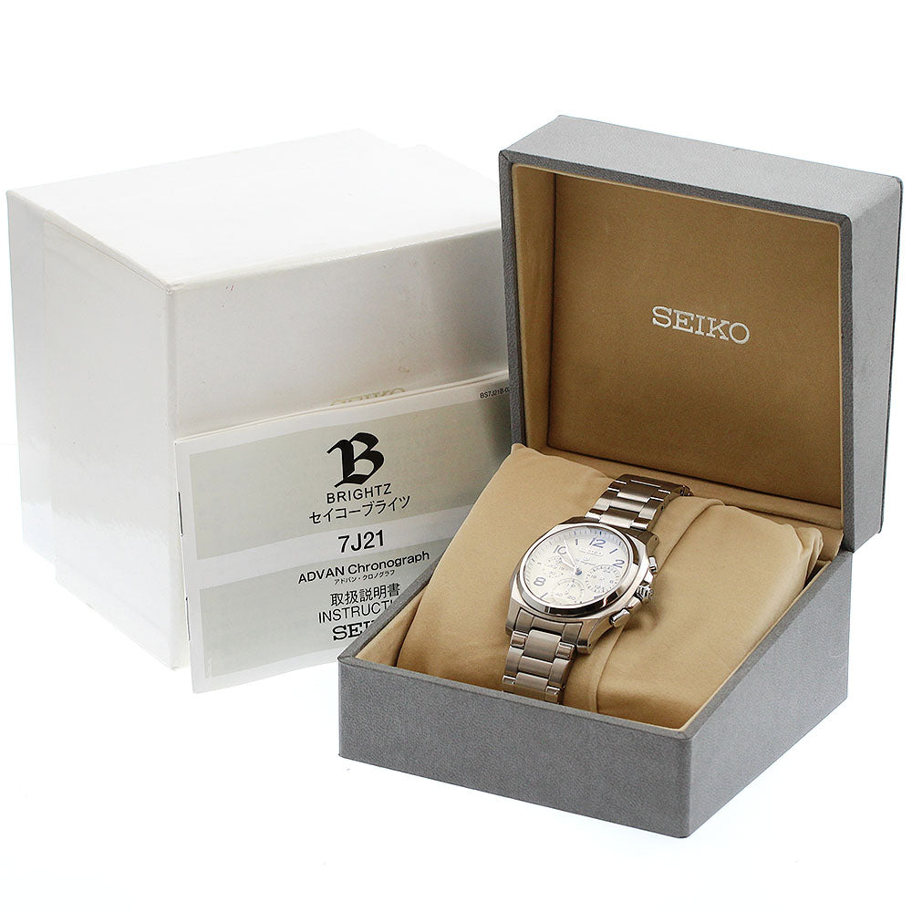 SEIKO SAGJ003/7J21-0AA0 Brightz Chronograph Quartz Men's Watch (with box)