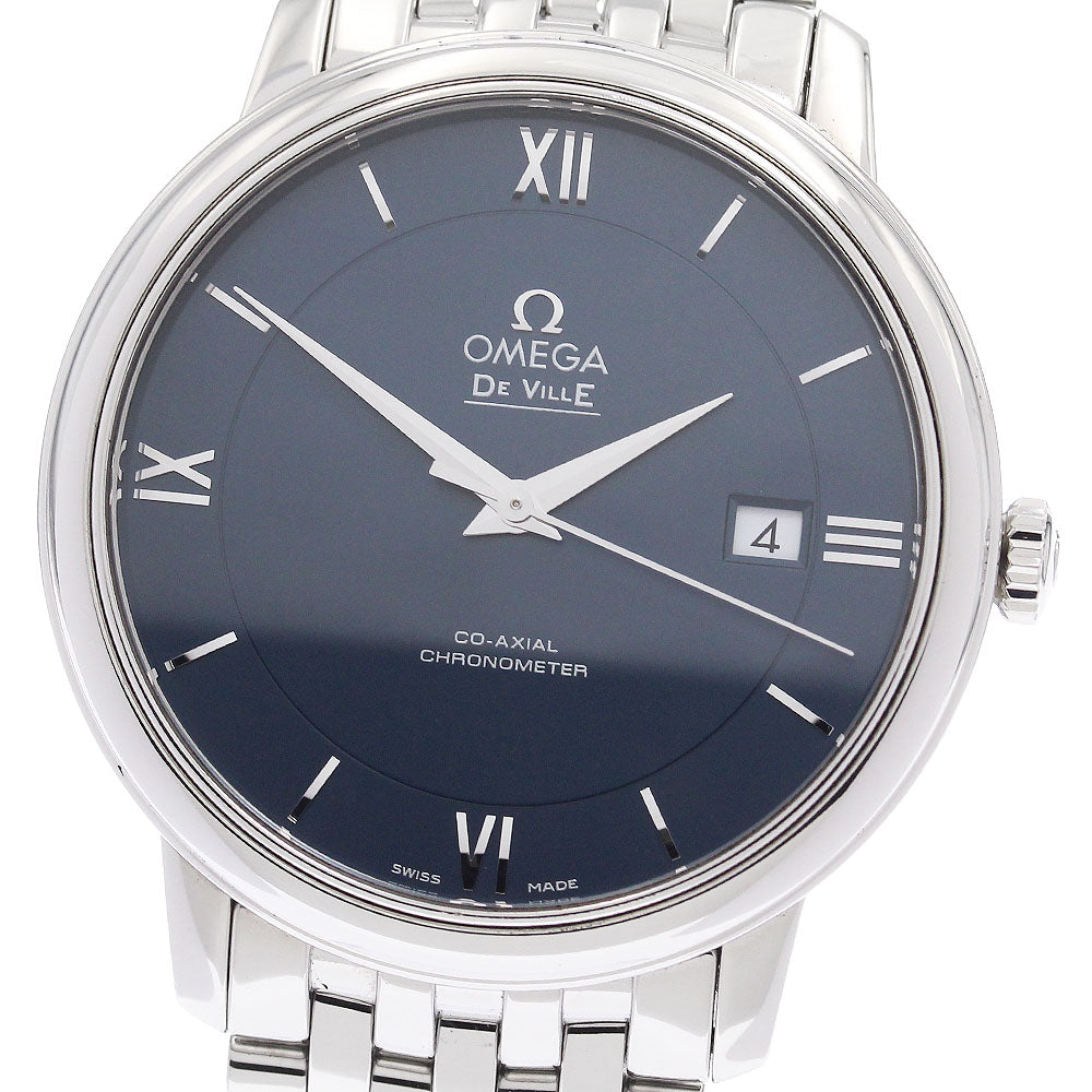 OMEGA 424.10.40.20.03.001 De Ville Prestige Co-Axial Date Automatic Men's Watch Excellent Condition with Box and Warranty Card