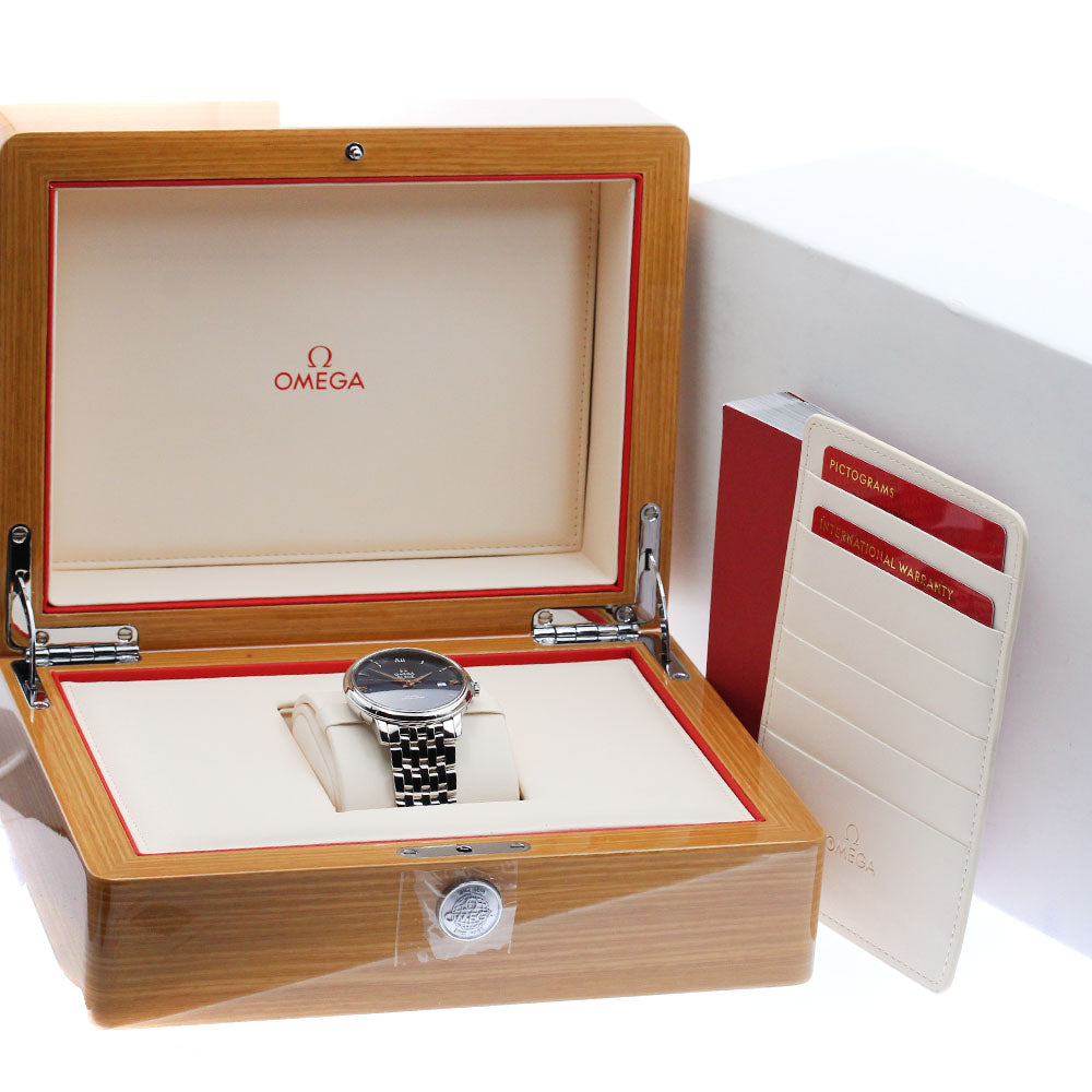 OMEGA 424.10.40.20.03.001 De Ville Prestige Co-Axial Date Automatic Men's Watch Excellent Condition with Box and Warranty Card