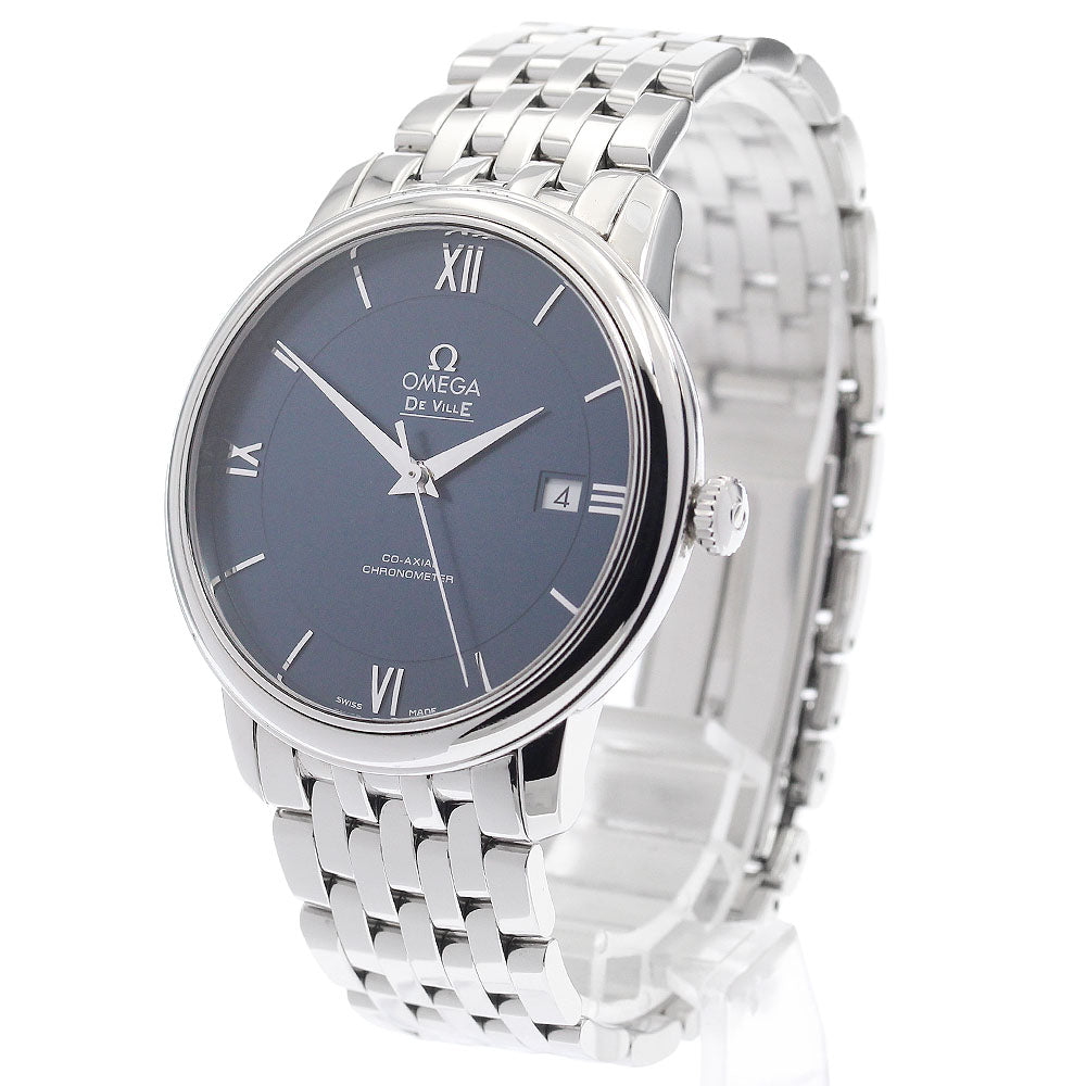 OMEGA 424.10.40.20.03.001 De Ville Prestige Co-Axial Date Automatic Men's Watch Excellent Condition with Box and Warranty Card