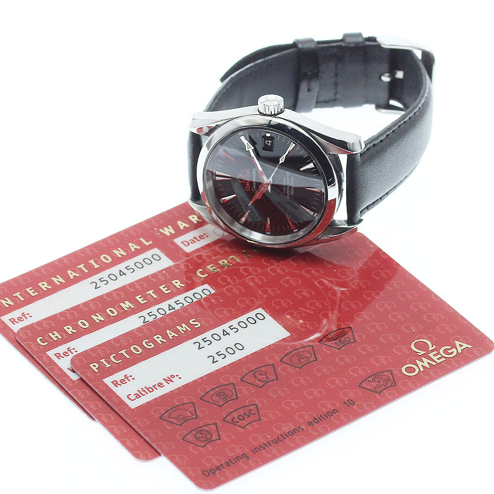 OMEGA 2504.50 Seamaster Aqua Terra Date Co-Axial Chronometer Automatic Boys' Watch with Warranty