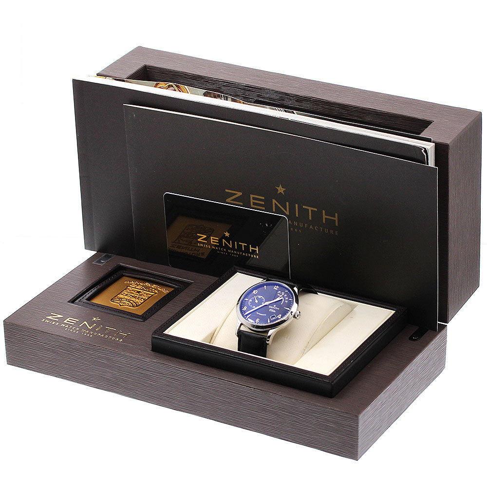 ZENITH 03.1125.685/21.C490 Class Elite Reserve de Marche Date Automatic Men's Watch with Inner Box and Warranty Card