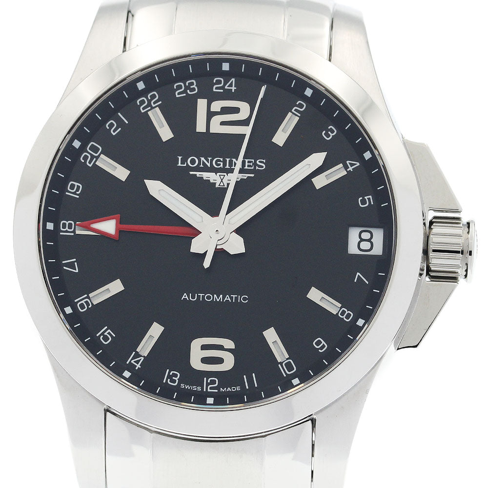 LONGINES L3.687.4 Conquest GMT Date Automatic Men's Watch Excellent Condition