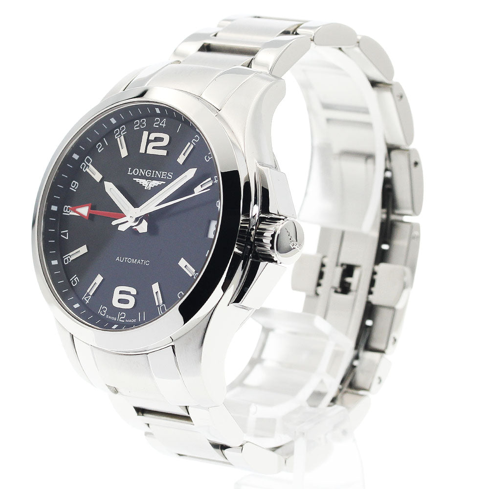 LONGINES L3.687.4 Conquest GMT Date Automatic Men's Watch Excellent Condition