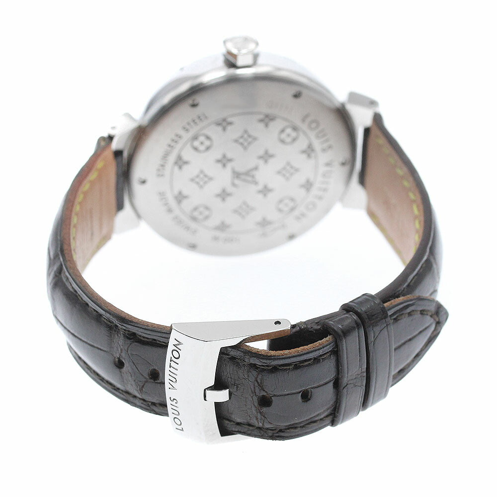 LOUIS VUITTON Q1111 Tambour Date Quartz Men's Watch with Warranty