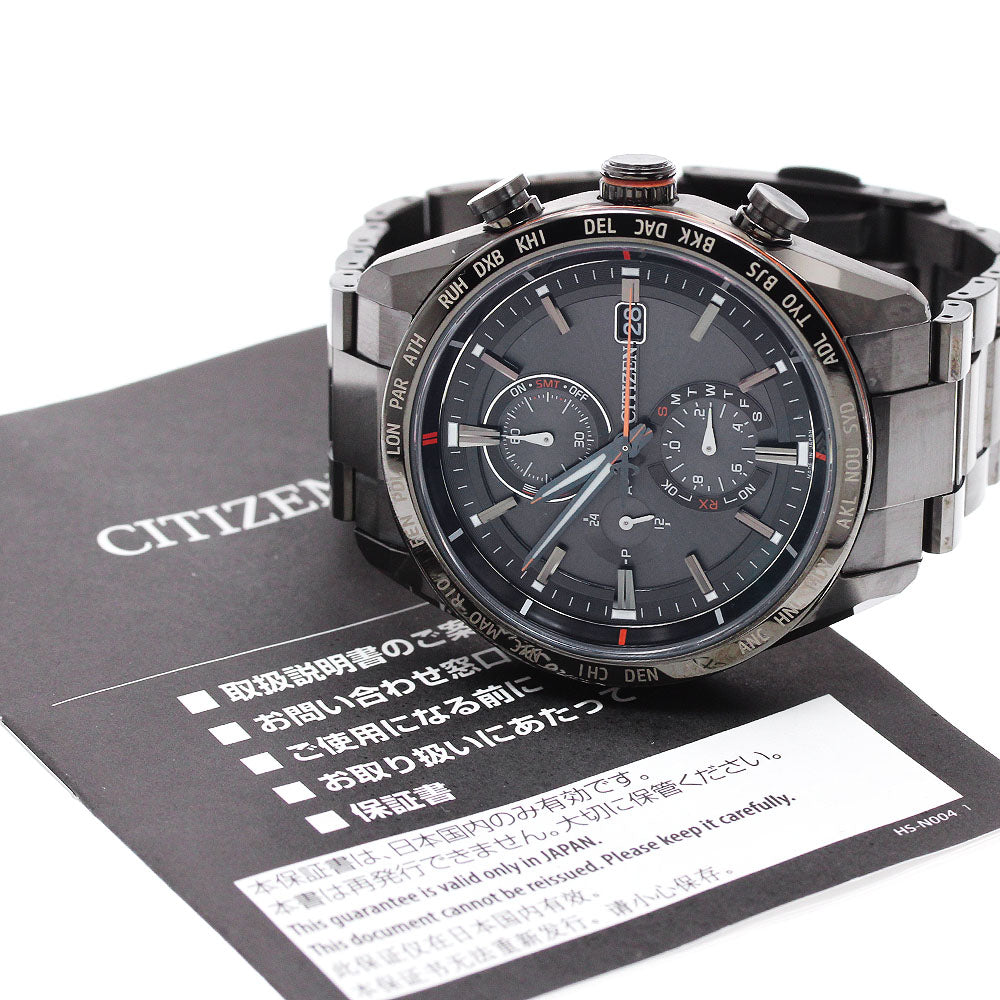 CITIZEN H800-T025871/AT8185-62E Act Line Black Titanium Eco-Drive Solar Radio-Controlled Men's Watch with Warranty