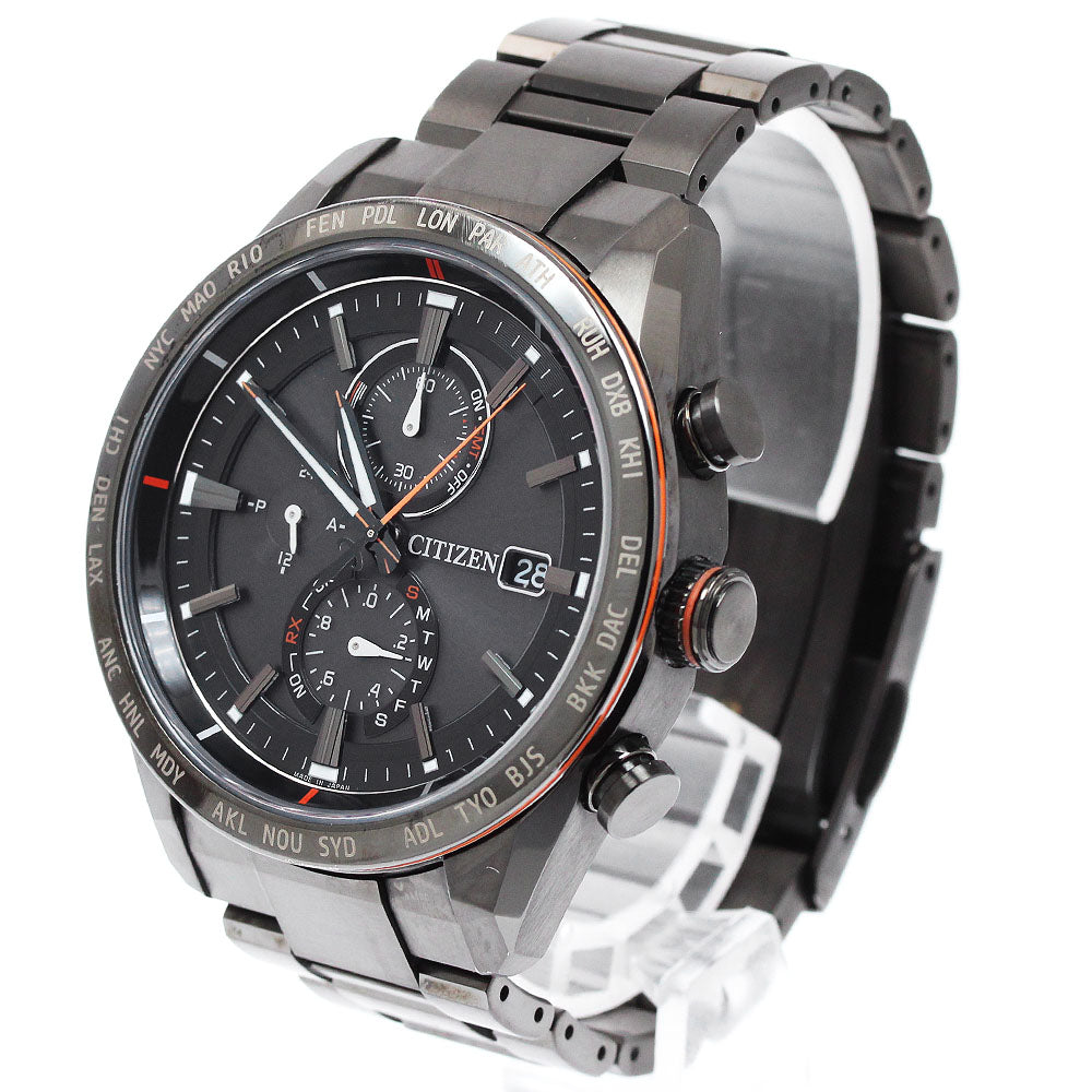 CITIZEN H800-T025871/AT8185-62E Act Line Black Titanium Eco-Drive Solar Radio-Controlled Men's Watch with Warranty