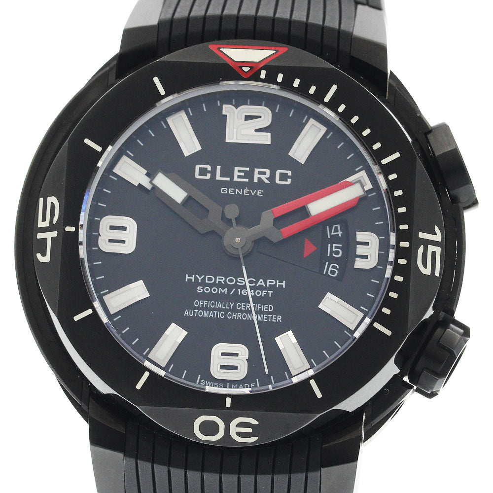 CLERC H1-4R.2.5 Hydroscaph Date Automatic Men's Watch Excellent Condition with Box and Warranty Card
