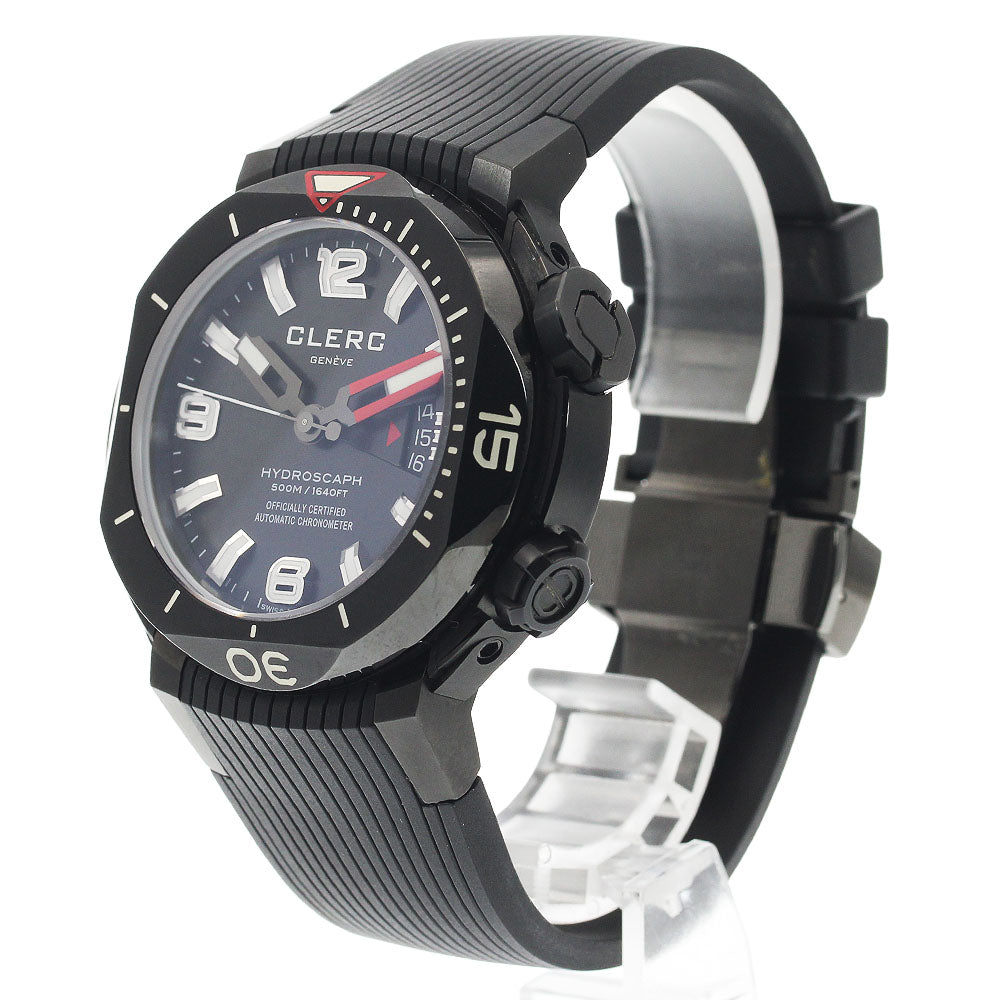 CLERC H1-4R.2.5 Hydroscaph Date Automatic Men's Watch Excellent Condition with Box and Warranty Card