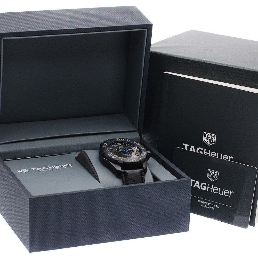 TAG Heuer WBD218C.FC6447 Aquaracer Caliber 5 Carbon Limited Edition of 750 Worldwide Automatic Men's Watch with Box and Warranty Card