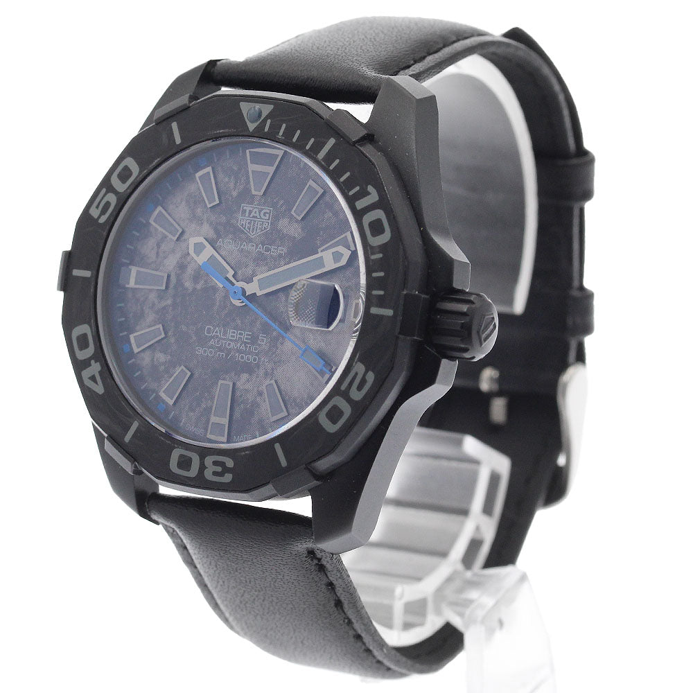 TAG Heuer WBD218C.FC6447 Aquaracer Caliber 5 Carbon Limited Edition of 750 Worldwide Automatic Men's Watch with Box and Warranty Card